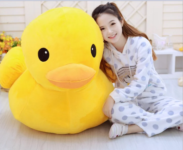 lovely yellow duck plush toy large 85cm soft doll hug pillow,sleeping pilow birthday gift w1802