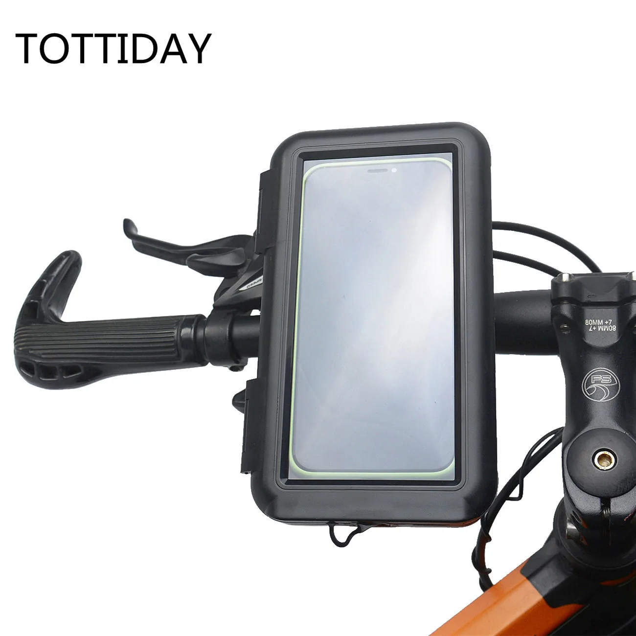 Motorcycle Waterproof Phone Case, Bicycle Support, Cellphone Holder, Shockproof Cover, E-Bike GPS Bag for iPhone, 6.8