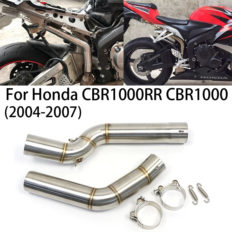 

For Honda CBR1000RR CBR1000 CBR 1000 2004-2007 Motorcycle Exhaust Front Pipe Muffler Middle Link Connect Pipe Stainless Steel