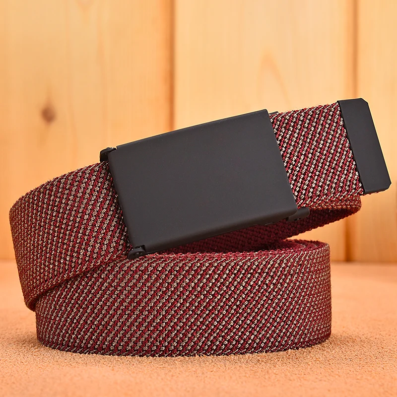 Men Women Casual Stretch Elastic Waist Belt Military Tactical Expandable Braided Woven Strap Knitted Leather Belt 3.0CM