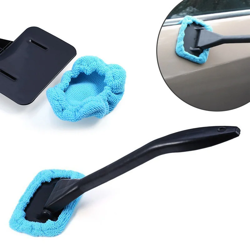 Auto Cleaning Wash Tool With Long Handle Car Window Cleaner Washing Kit Windshield Wiper Microfiber Wiper Cleaner Cleaning Brush