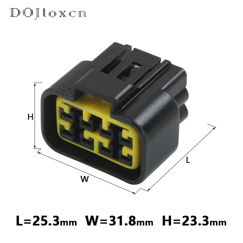 1/5/10/20/50/Sets 8 Pin Furukawa 2.3 MM Electric Black Plug Automotive Waterproof Male Female Connector FW-C-8F-B FW-C-8M-B