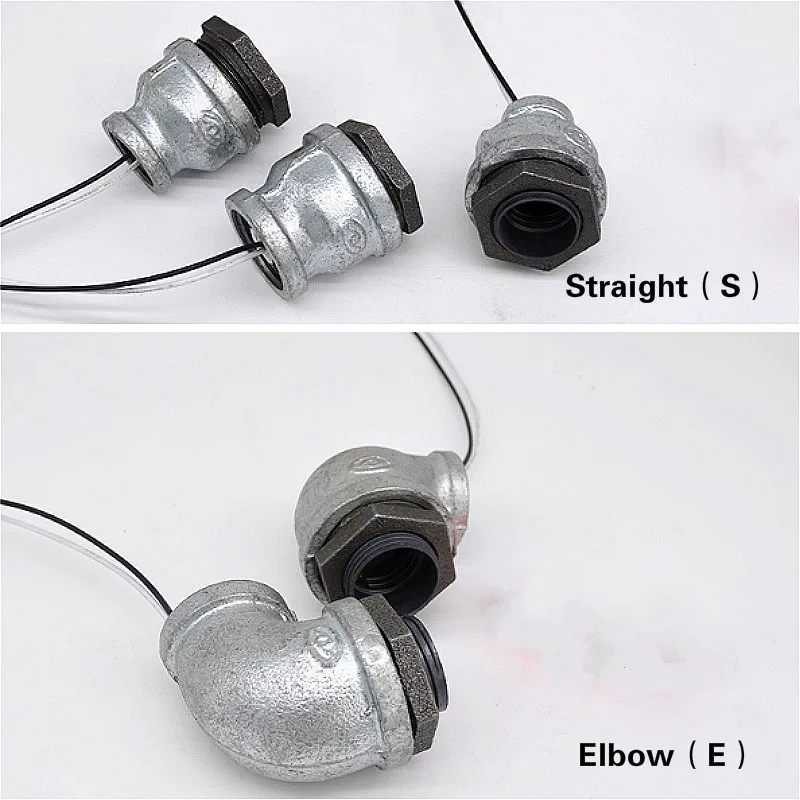 Plastic galvanized lamp holder screw light bulb socket DN15 DN20 DN25 Creative retro industrial LOFT water pipe light fittings