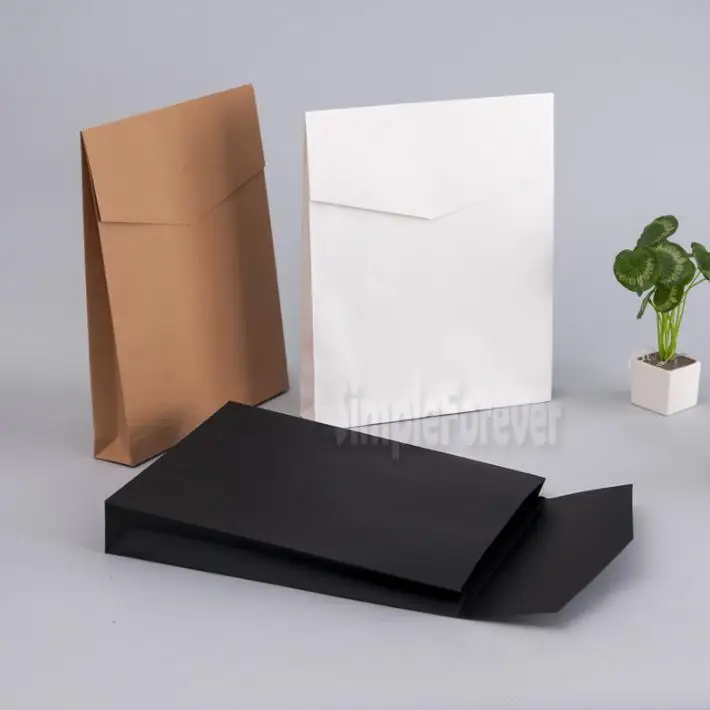 100pcs/lot Kraft Paper Envelope Gift Boxes Present Package Bag for Book/Scarf/Clothes Document Wedding Favor Decoration