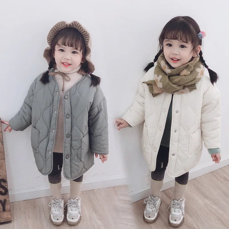 

Fashion Long Girls Down Jacket Kids Winter Spring Warm Fur Thicken Plus Velvet Teenage Coat New Clothes Tops High Quality 2022