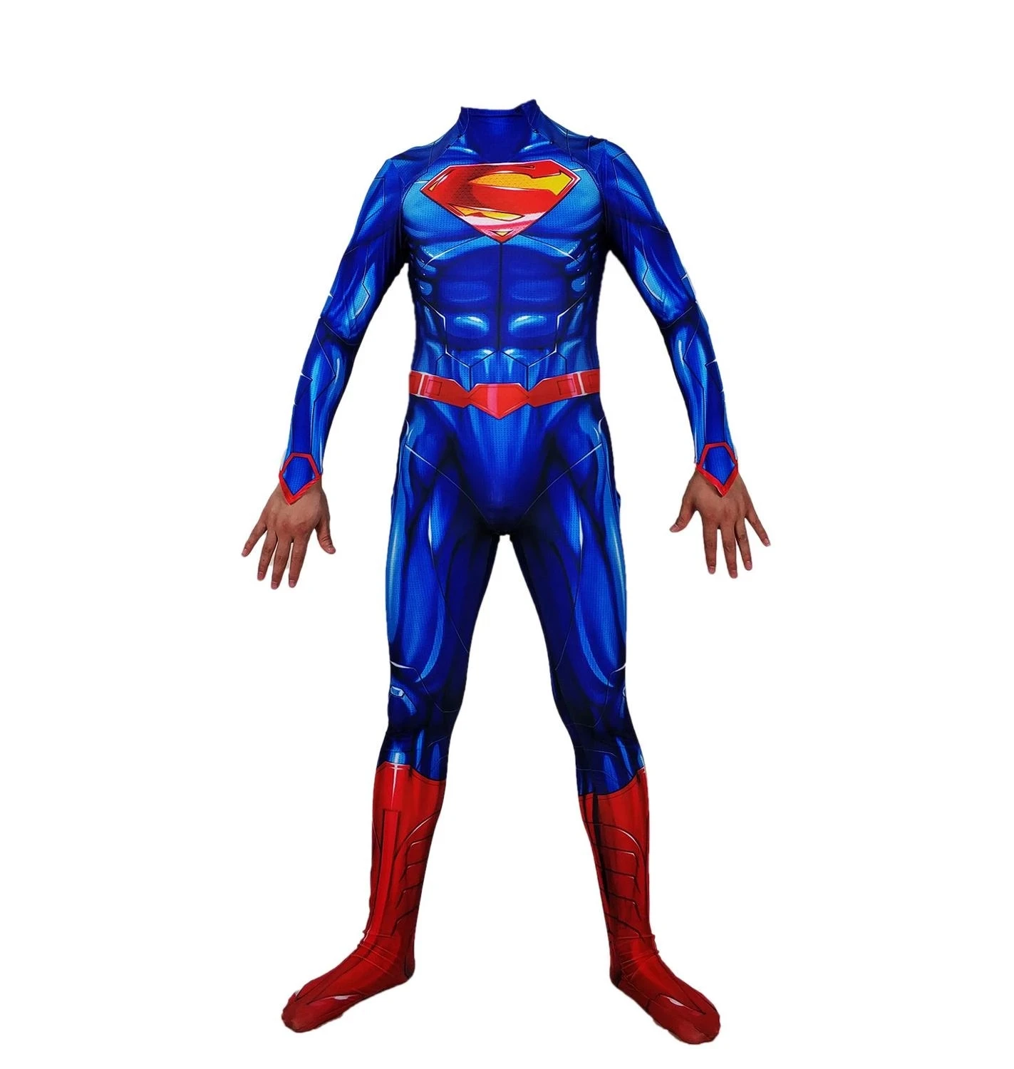 Blu nuovo 52 Clark Costume Cosplay supereroe uomo tuta ragazzi Zentai tute Halloween tuta adulti bambini