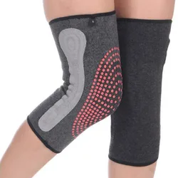 1 Pair Tourmaline Self Heating Knee Pads with Spring Support Elastic Knee Warmer Protector Pain Relief Arthritis Kneepad Sleeves