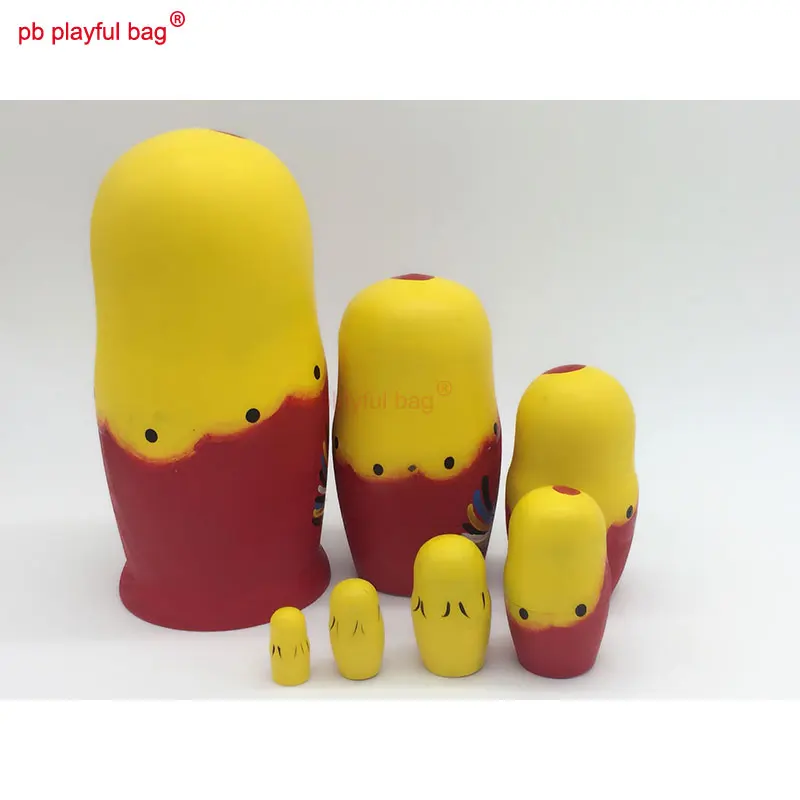 PB Playful bag-muñeco de pollo de siete capas, juguete de madera para manualidades, exquisito, creativo, divertido, regalo de cumpleaños, decoración del hogar, HG68