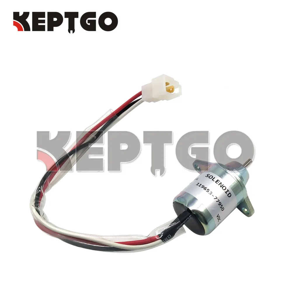 

New 119653-77950 12V Diesel Fuel Shut Off Solenoid For KUBOTA JOHN DEERE 119653-77950