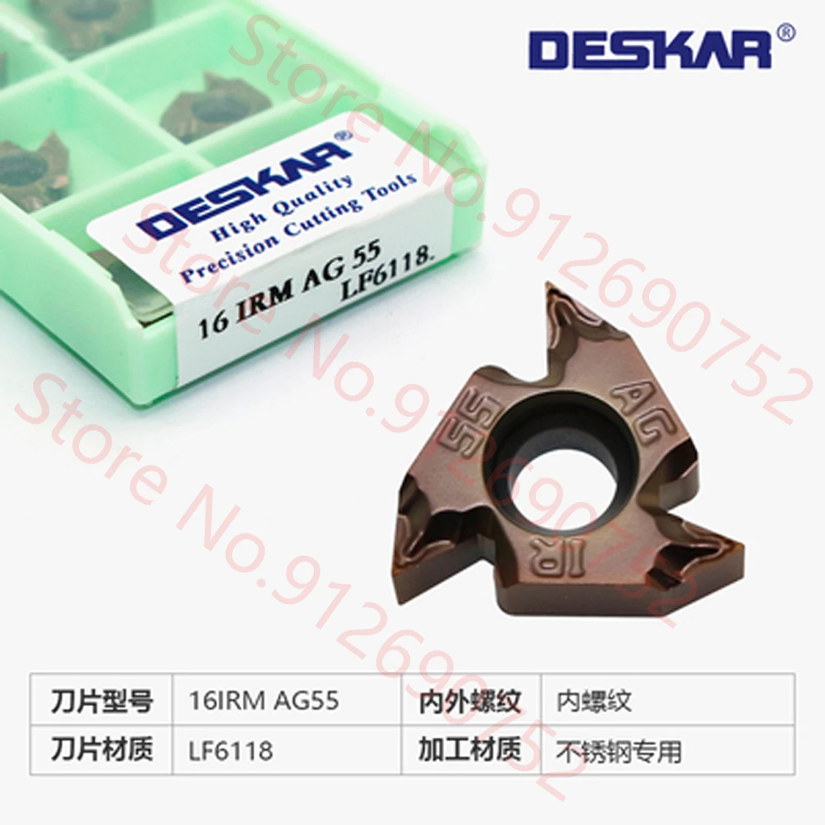 

16IRM1.0ISO 16IRM1.5ISO 16IRM2.0ISO 16IRM2.5ISO 16IRM3.0ISO LF6118 Твердосплавная пластина DESKAR Пластины 16IRM