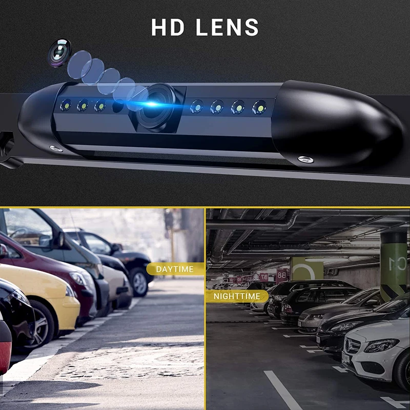Good Night Vision License Plate Back UP Camera With Waterpoof IP68 8IRLED Lights