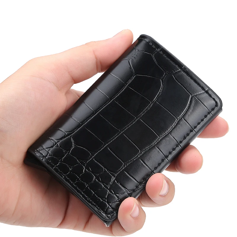 2024 New Antimagnetic Rfid Smart Card Holder Men's Wallet Retro Pu Leather Wallet Short Handbag Female Mini Money Bag Wallets