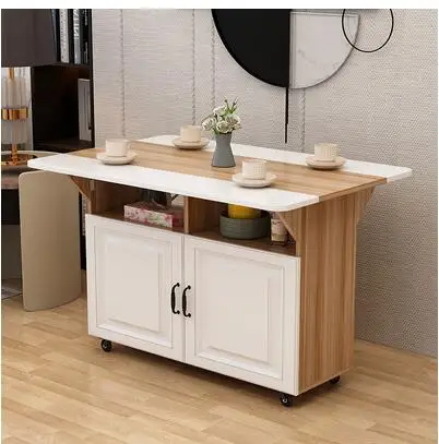 Folding table household movable small family simple rectangular folding table dining table