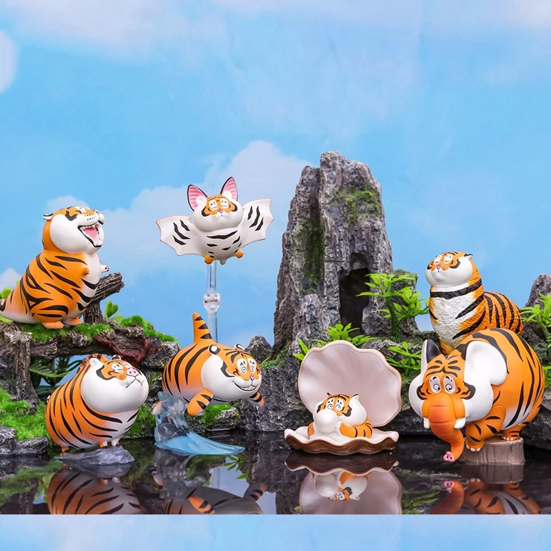 Blind Box Toy Variety Tiger Can Be Anything Animal Doll Action Kaha Sopsa Surprise Guess Box Kawaii Desktop Model Christmas Gift