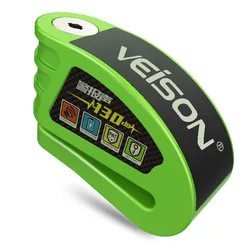 VEISON Motorcycle Alarm 130DB Lock SteelmateWaterproof Disc Lock Warning Security Anti Theft Brake Rotor Padlock Alarma Moto