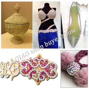 SS6-S30 Multi-Cor-Kristall AB Hot Fix Strass Crystal Super Glitter Fabric Rhinestrod 10 Hauptverkäufe Baby Thermalband Baby - №3