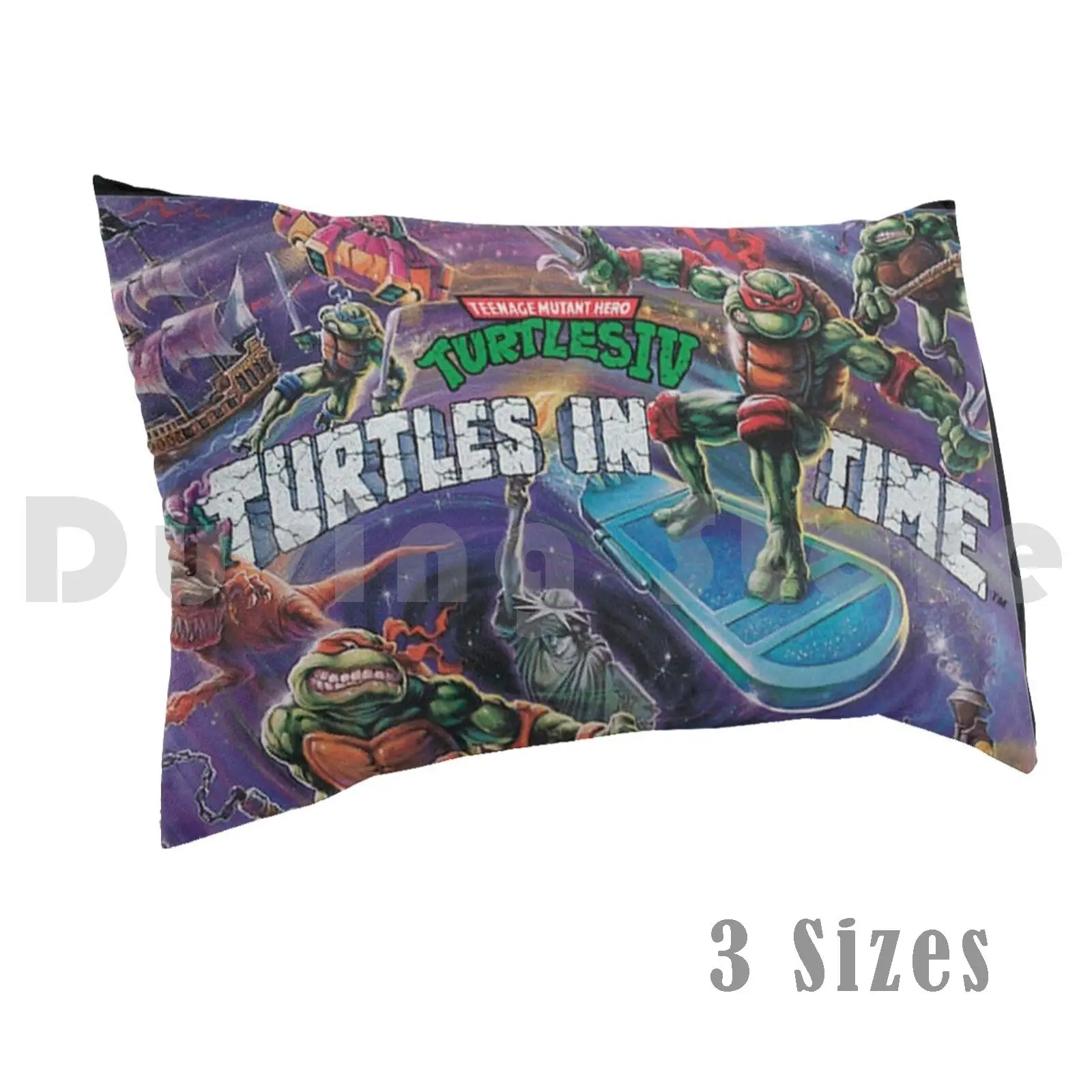 Turtles In Time Snes Cover Pillow Case Printed 50x75 Nes Snes Turtles Arcadian Cartoon Beatemup Konami