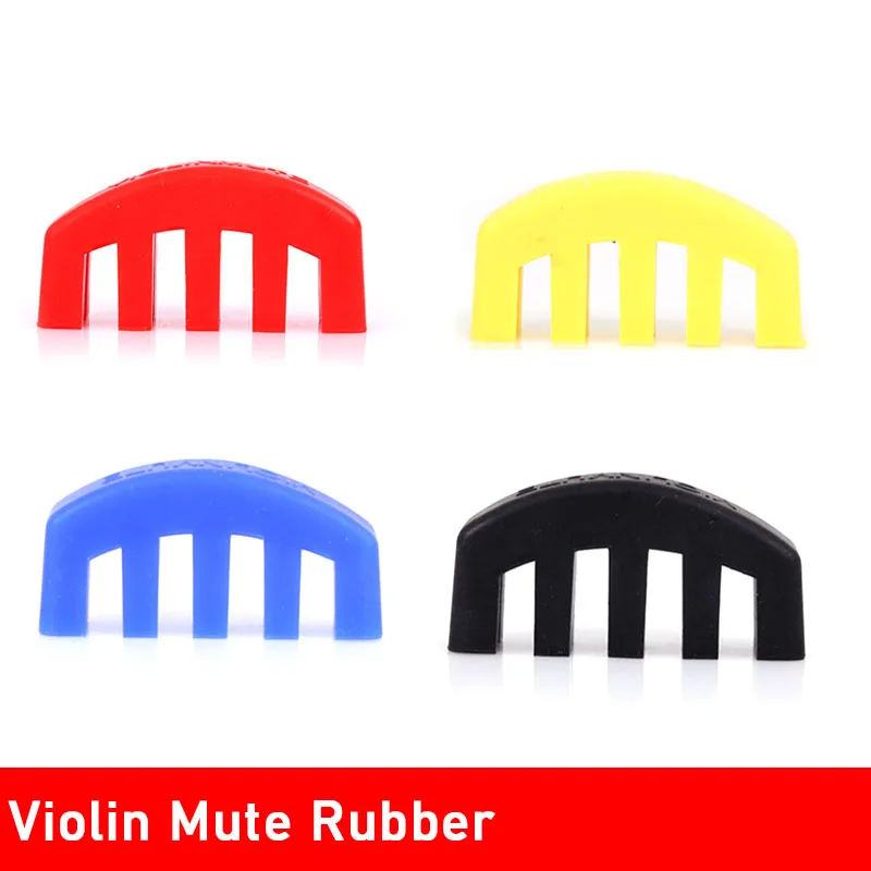 Violin Mute Part Rubber Violin Mute Silencer for Violino Practice Accessories Colorful Rubber Mute Mute