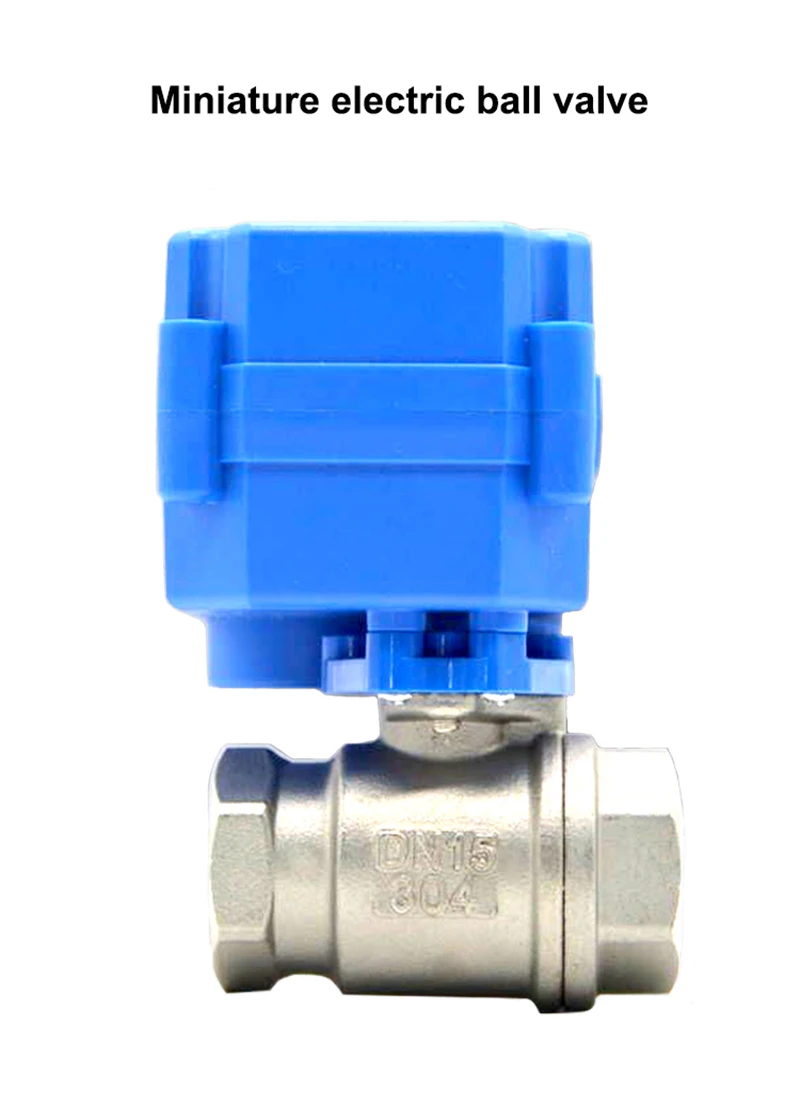 3/4" motorisierter Kugelhahn 2-Wege-Edelstahl-Elektrokugelhahn mit voller Bohrung 2-Draht-Elektroantrieb AC/DC 9-24V – Detail 1