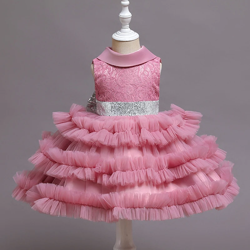 

Infant Children Princess Multi-Level Cake Fluffy Costumes Birthday One-Year-Old Catch Week Dresses Christmas Performance Garment