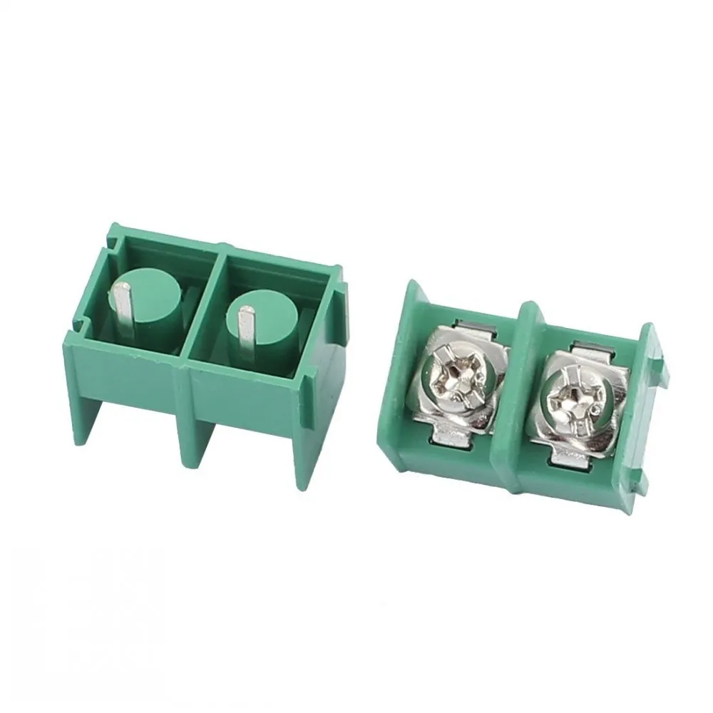 100 Stück KF8500/KF7620 8,5/7,62 mm Rastermaß Stecker Leiterplatten-Schraubklemmenblock-Anschluss 2-polig / 3-polig / 4-polig grün schwarz 10 A 300 V – Detail 1