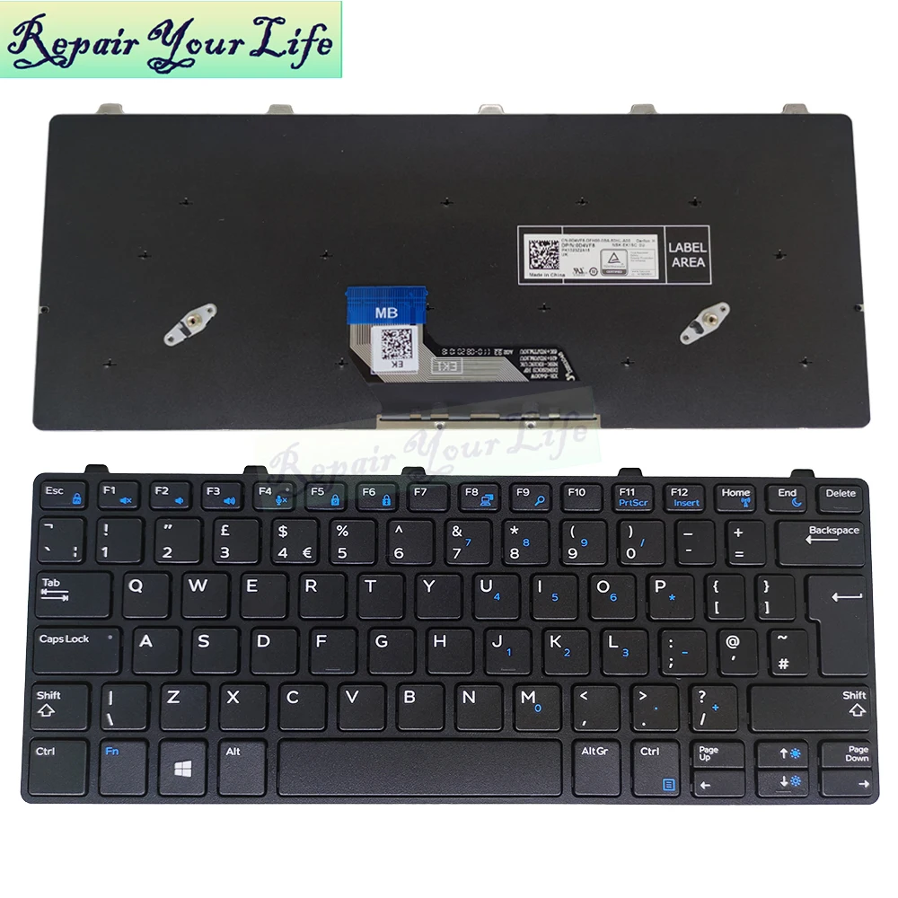 Genuine UK ENGLISH Chromebook 3189 Laptop Keyboard 0X98D4 0D4VF8 for Dell Latitude 3180 3189 3190 3380 CN-0PFV66 DFH00 0DFH00