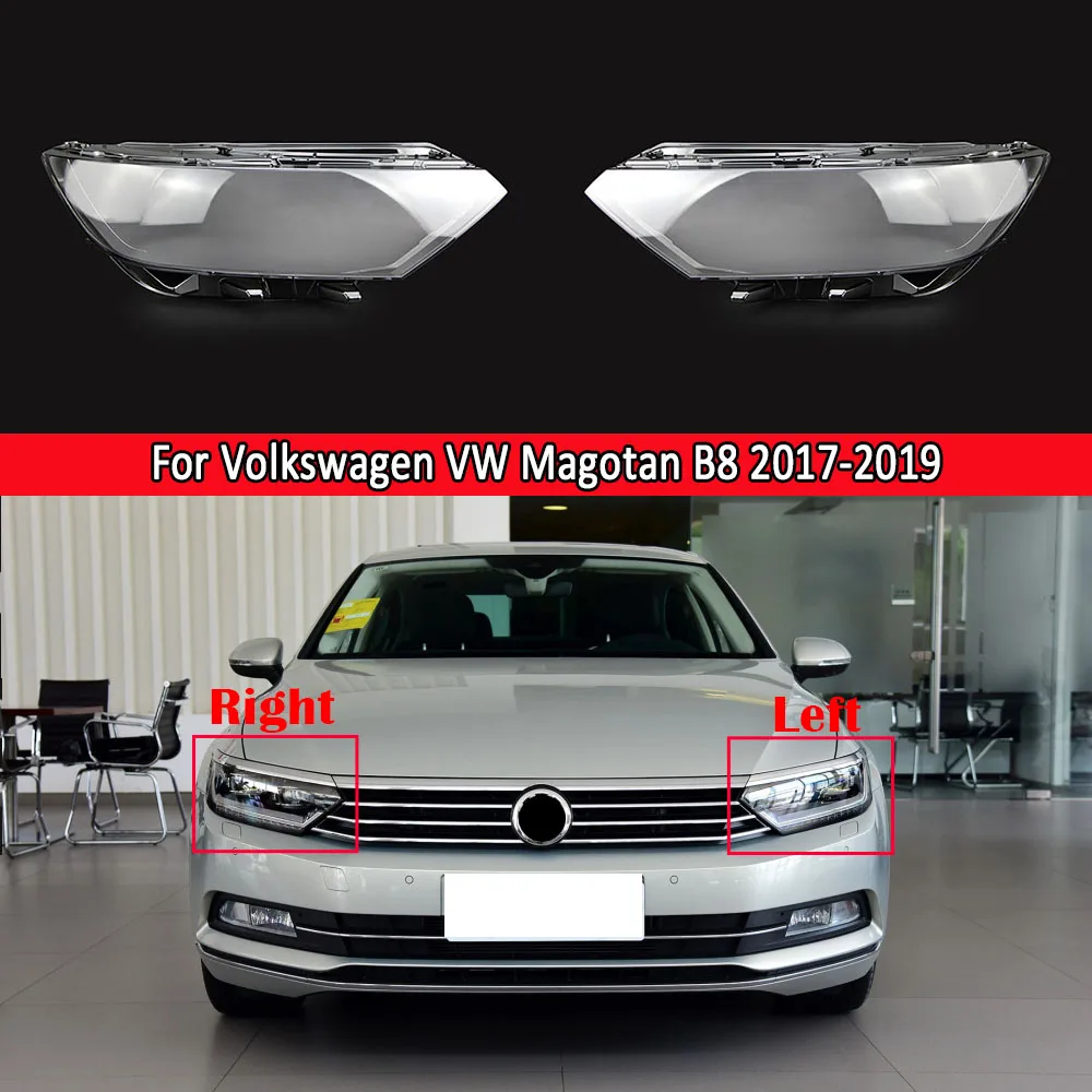 Headlamp Lens Auto Shell Cover Lampshade Lampcover For Volkswagen VW New Magotan/Passat B8 2017 2018 2019 Headlight Clear Lens