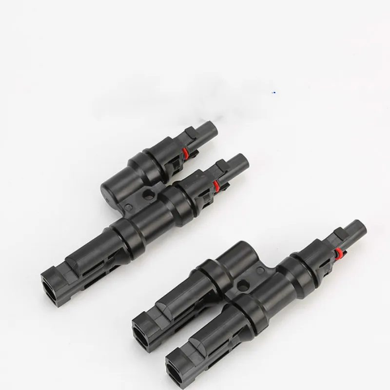 1Pair T Branch Connector for Solar Panel Parallel Connection Multi 2  Branch PV Module Cable Connectors for Solar System