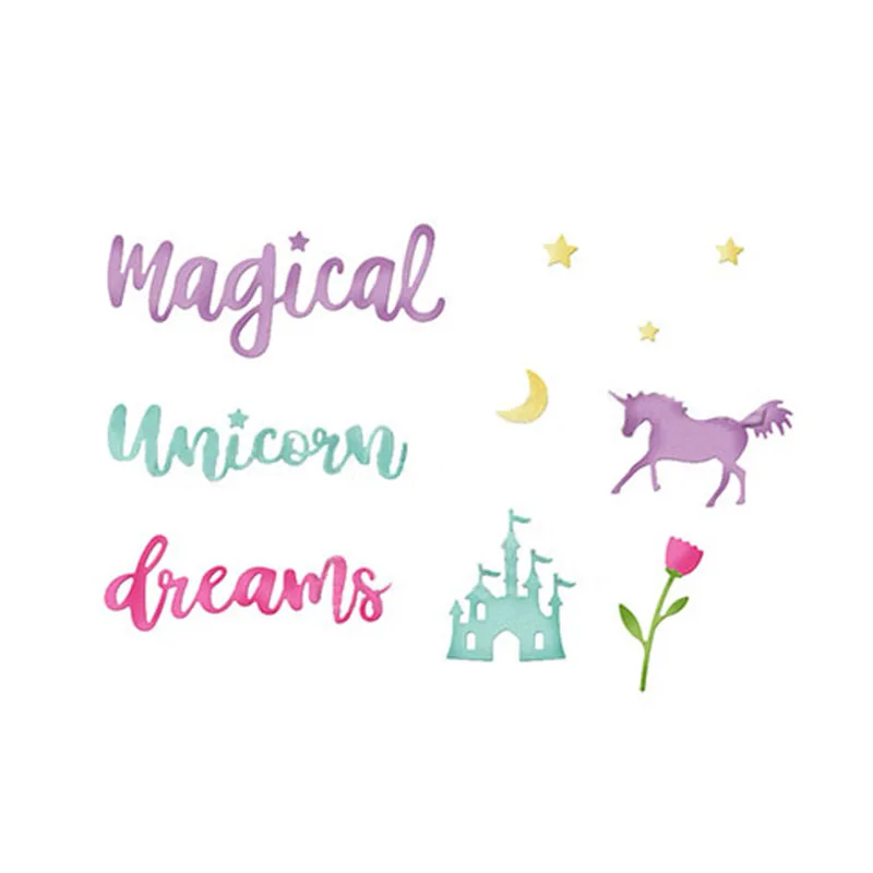 Love My Cat Magical Unicorn Dream Hot Brands Metal Cutting Dies For Scrapbooking Craft Die Embossing Stencil Cut Card Making