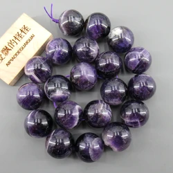 APDGG 18mm Natural AA- Purple Amethyst Smooth Round Beads 15.5'' Strands Jewelry Making DIY