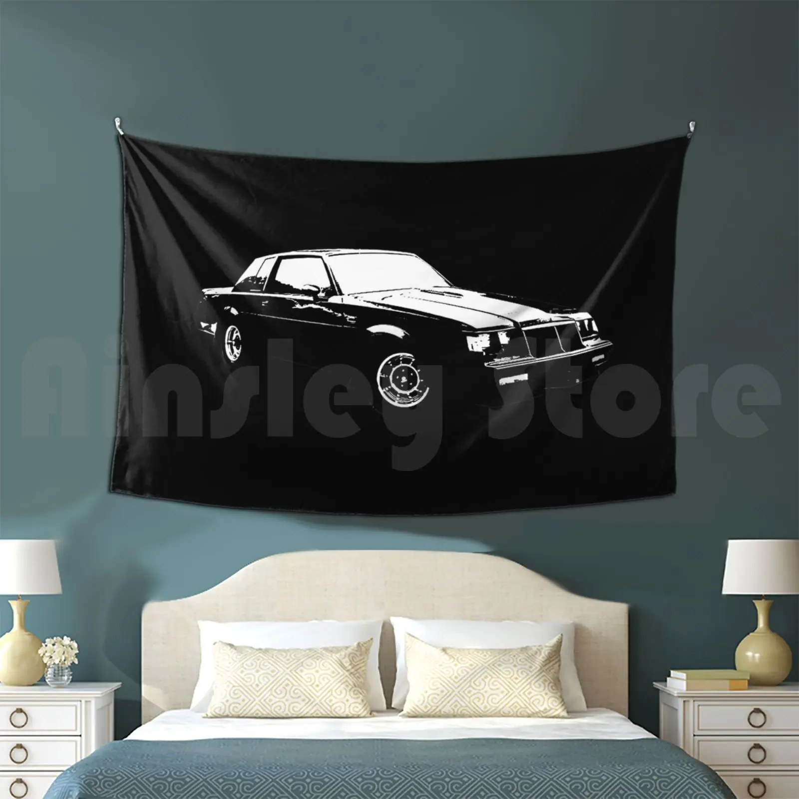 Grand National Tapestry Background Wall Hanging 1987 Buick Grand National Regal Gnx Sports Car Classic Car Muscle