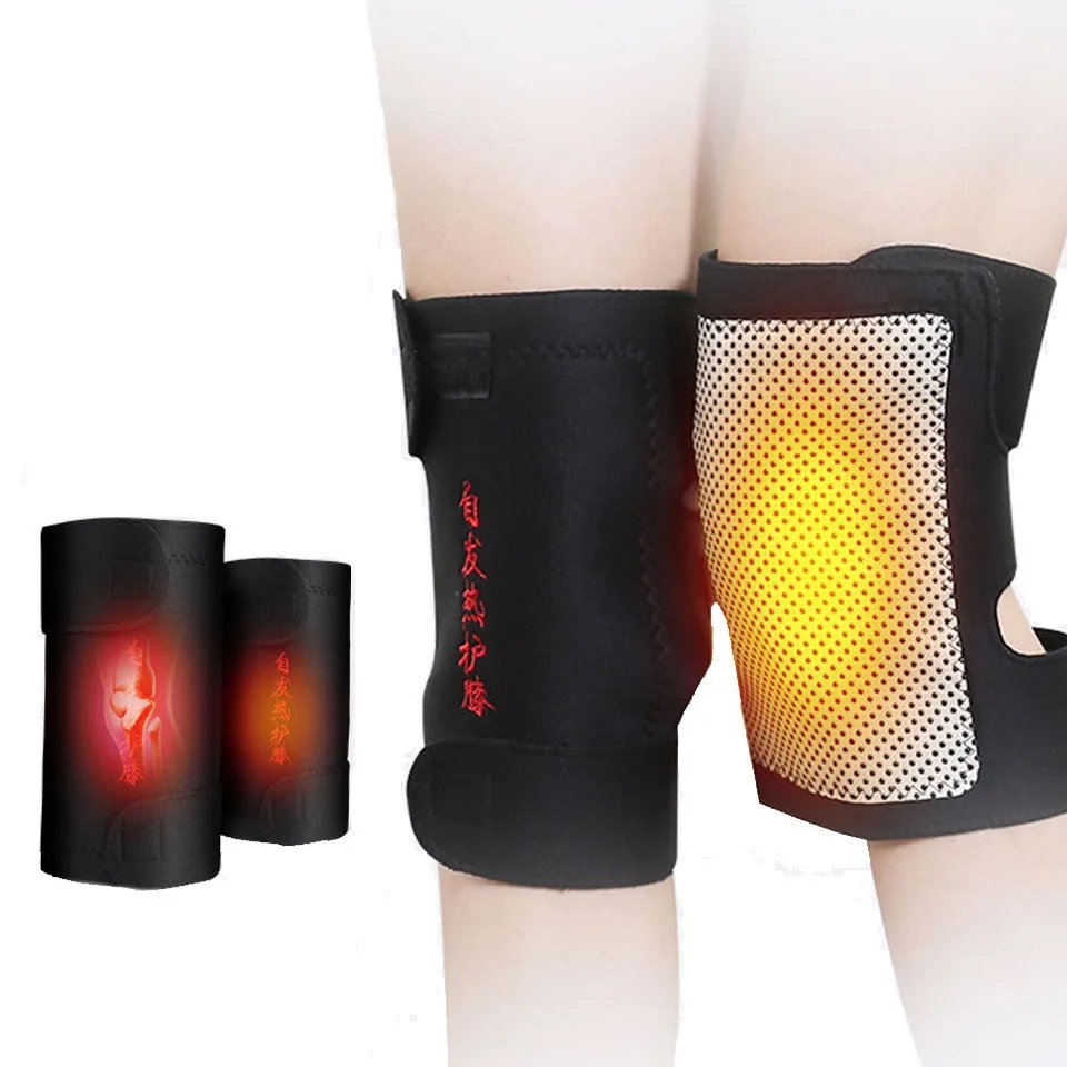 1 Pair Tourmaline Self Heating Kneepad Magnetic Therapy Knee Support Tourmaline Heating Belt Knee Massager Knee Pad Bone Care