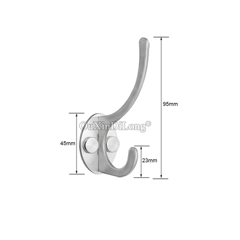 Brand New 20PCS Zinc Alloy Wall Mounted Hooks Robe Hooks Double Coat Hat Rack Hangers + Screws Home Applicable