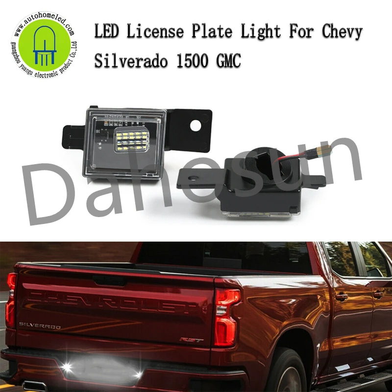 

2Pcs Dahosun White LED Error Free License Plate Lights Compatible with Chevy 2014-2018 Silverado / GMC Sierra Canyon