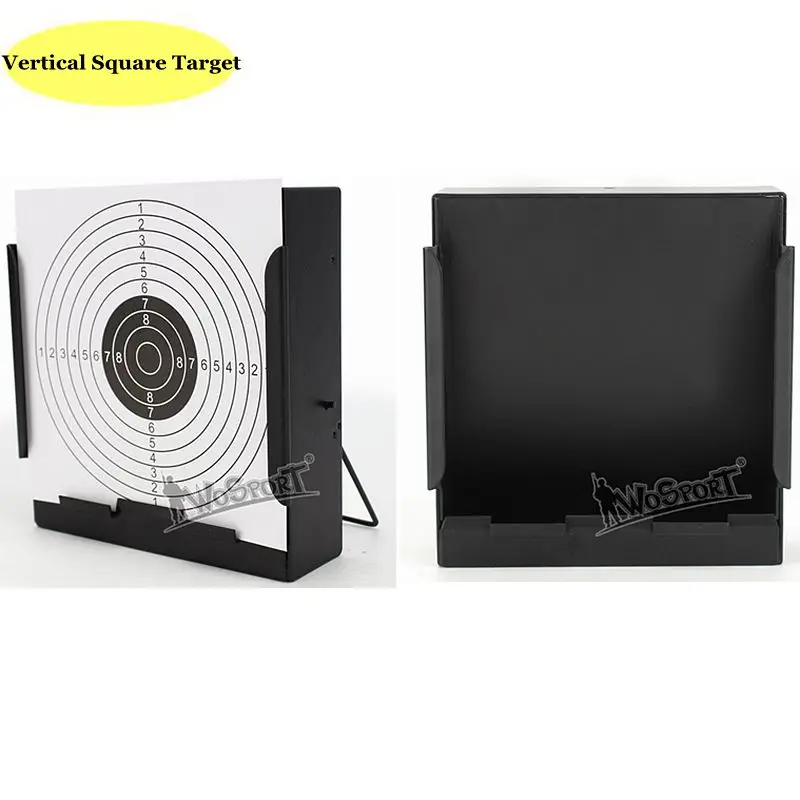 Vertical Square Target Paintball Shooting Training Target Steel 14cm Funnel Air Rifle/Airsoft Shooting Target Holder Pellet Trap