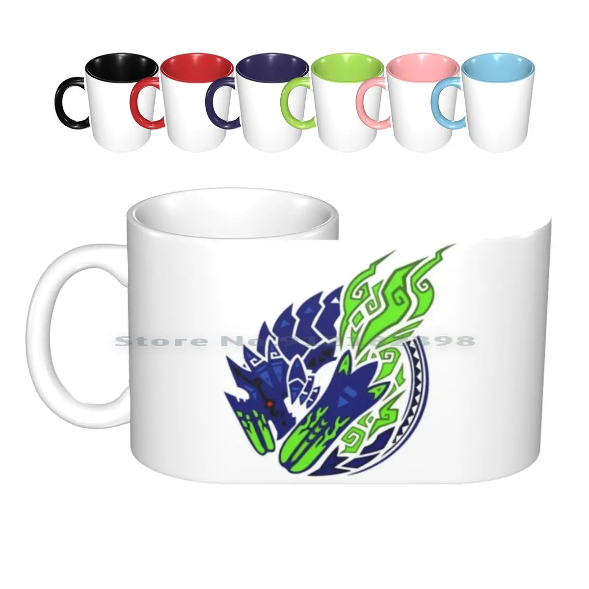 Monster Hunter Brachydios Ceramic Mugs Coffee Cups Milk Tea Mug Monster Hunter Brachydios Symbol Icon Emblem Monster Demon