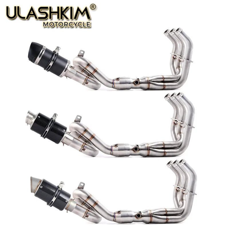 Motorcycle Exhaust Muffler Middle Pipe Full System For Yamaha MT-09 FZ-09 2013 To 2020 MT09 SP 2017 To 2020 XSR 900 2016 to 2020