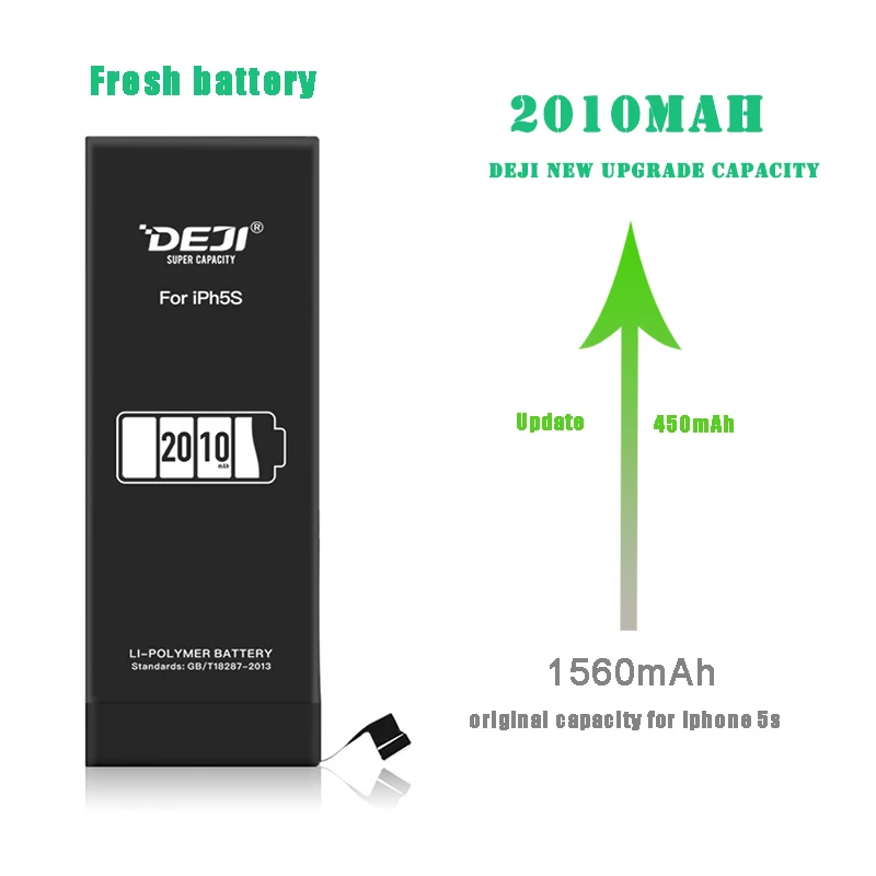 DEJI For iPhone 5s 5 se battery Original Li-ion internal Battery cell phone High Capacity 2010mAh Replacement Batteries