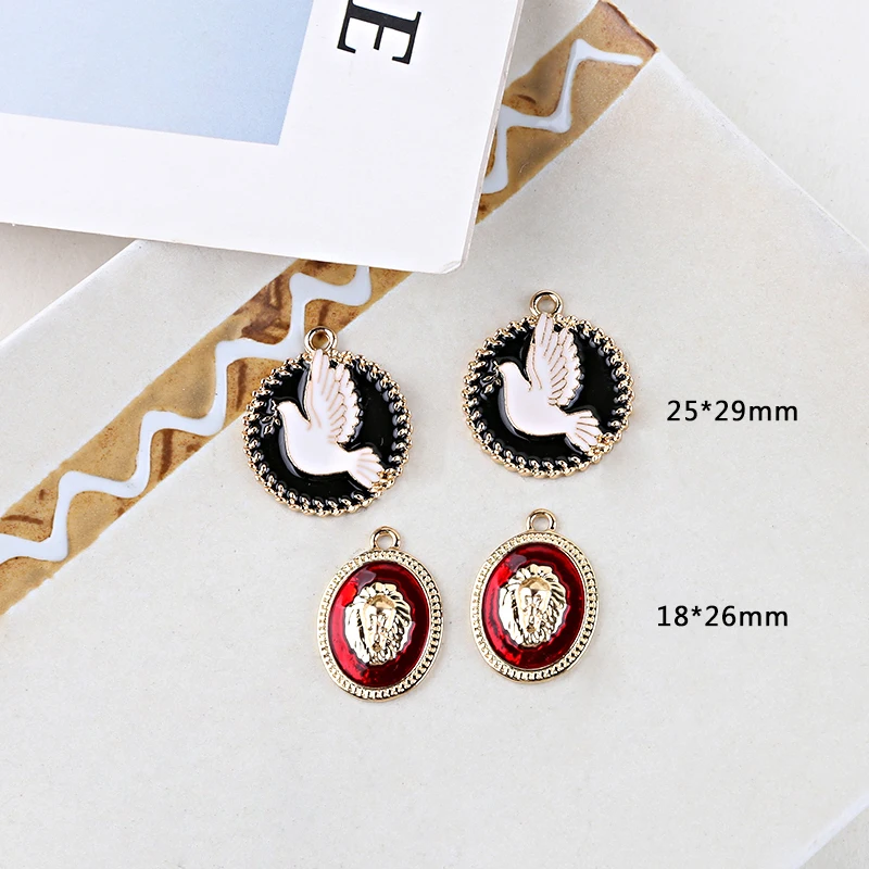 New style 30pcs/lot alloy drop oil homing pigeon core geometry rounds/ovals shape floating locket charms diy jewelry accessory