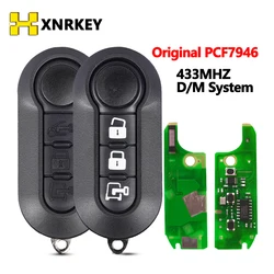 XNRKEY Car Flip Remote Key for Fiat 500 Panda Punto Bravo Stilo Ducato 2016-2017 PCF7946 for Delphi BSI /M-arelli BSI System