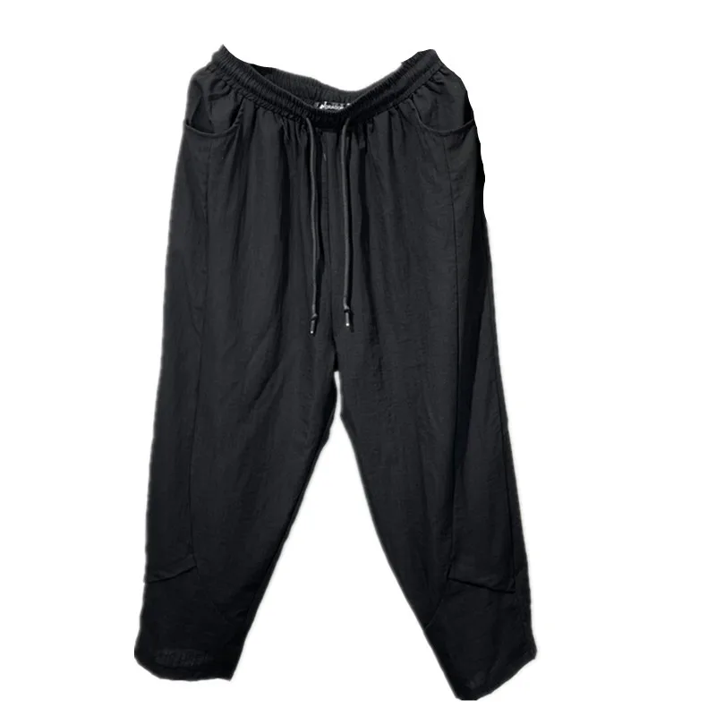 Men's Turnip Pants Spring And Autumn New Dark Elastic Waist Large Size Fashion Loose Pants Harlan Pants Casual Pants