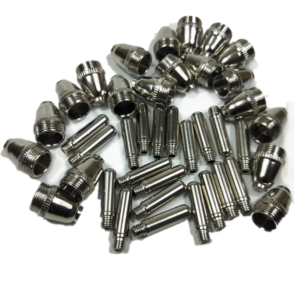 10Pcs AG60 SG55 Plasmasnijtoorts Verbruiksartikelen Nozzle Elektrode Voor Ag-60 SG-55 60A Plasma Cutter