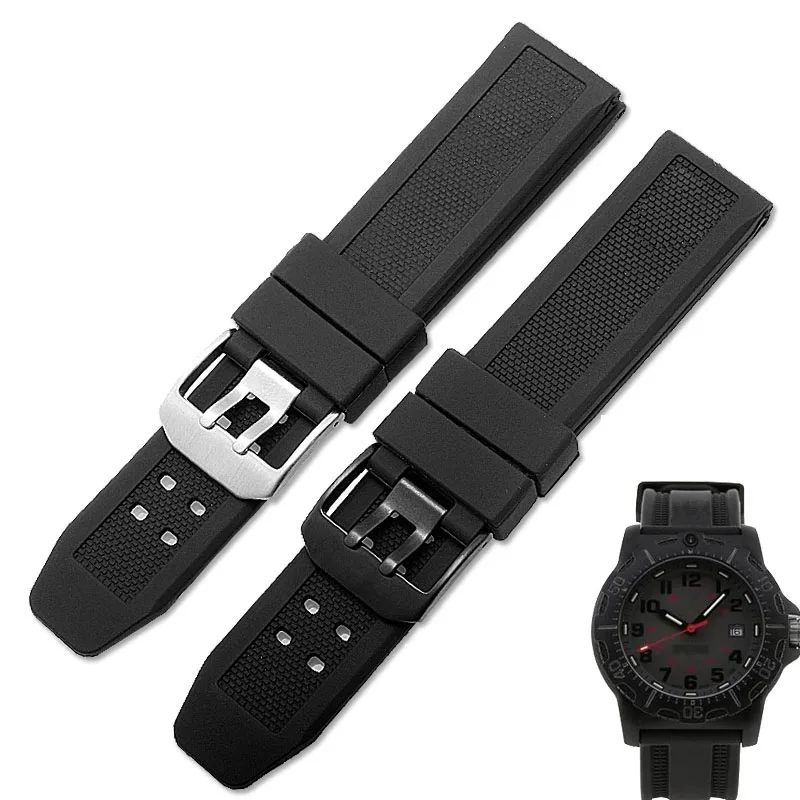 Silicone strap for Luminox Strap 8830 8831 8832 Series Scale Compass Strap Rubber Strap 20mm 23mm Men's Watch Band  Accessories