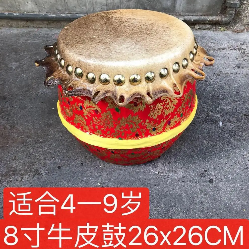 Hot Kids Small Lions Dance Drum Martial arts Lion Drums Wushu Kungfu Kids Size Traditional Chinese lion dance costume prop