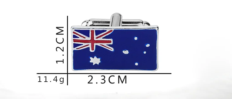 High Quality Fashion Stars Australia Flag Cuff links Australian I Love Australia Cufflinks Jewelry Gift for Men Women