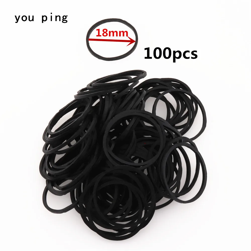 High quality 905 Black Rubber Bands Elastic Rope Tapes Adhesives Fasteners Office Students School Stationery Supplies