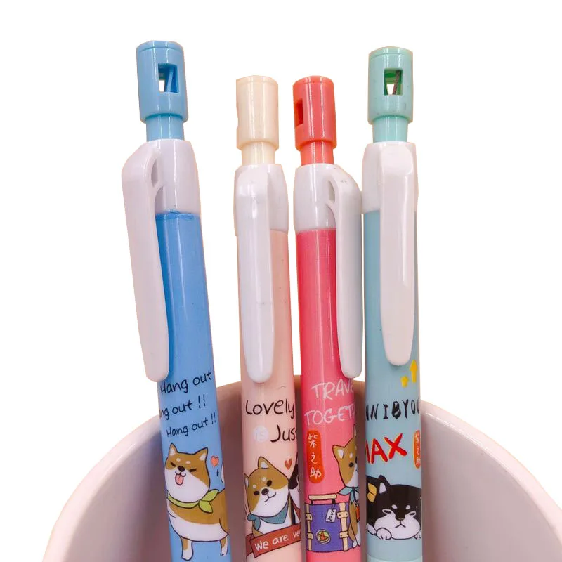 2.0 Mechanical Pencil Graphite Lead Refill Cartoon Kawaii Dog Cat Drawing Design Painting Automatic Pencil