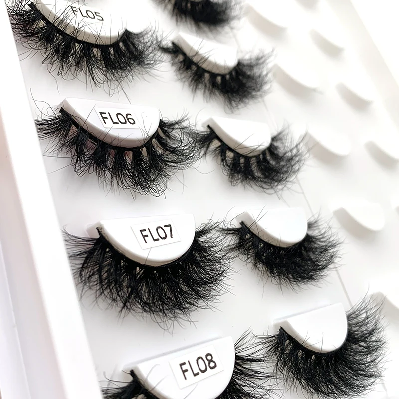 Mikiwi FL 18-22mm Fluffy Lashes 10/20/30/50/100 Pairs 100% Handmade Messy Wholesale 3d Mink Make up Lashes Dramatic Eyelashes