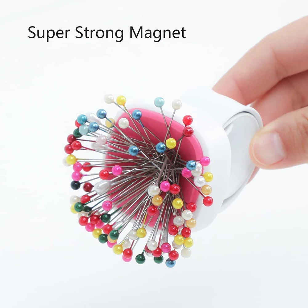 1Pc Magnetic Wrist Pin Cushion Sewing Pins Holder Needle Storage Wristband Pincushions for Knitting Sewing Needlework Supplies