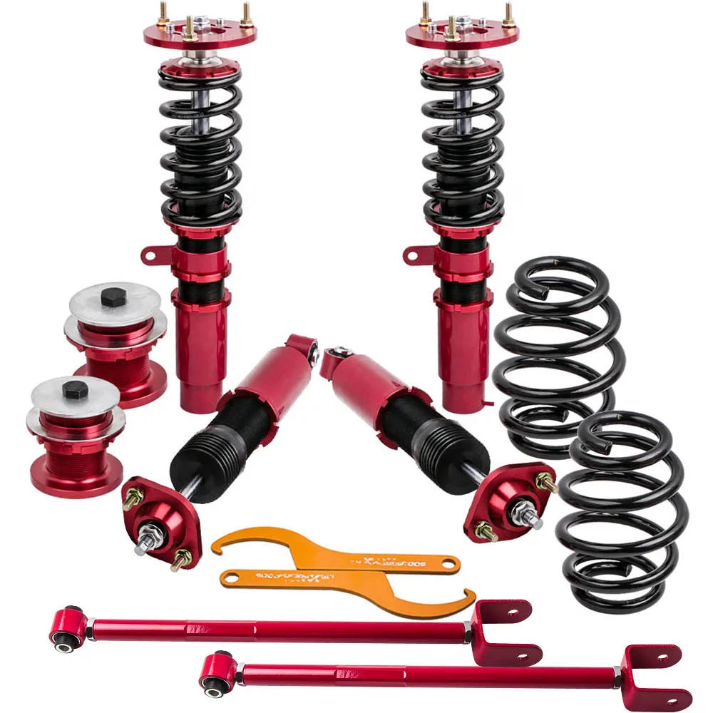 Coilovers Shock Absorber Springs for BMW E46 3 Series 320i 323i 325i 328i 330i M3 1998-2005 +Control arm Adjustable Height